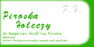 piroska holeczy business card